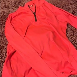 Hot pink half zip pullover